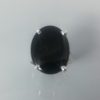 Ring in 925 sterling silver with black jade