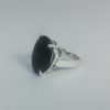Ring in 925 sterling silver with black jade - Image 2
