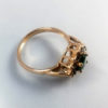 Anillo elaborado en oro de 14k con cabujón de jade imperial y circonias - Imagen 3