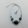 Brazalete elaborado en plata 925 con jade celeste translúcido
